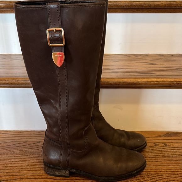 Coach Easton brown tall riding boots - Picture 1 of 14